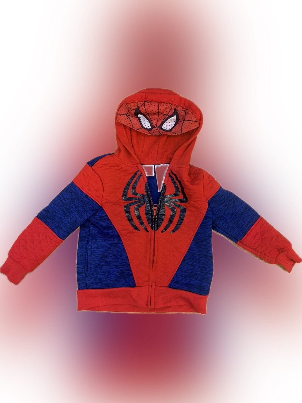 3T Kids Spider-Man Inspired Red & Blue Zip Hoodie